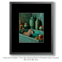 Capybara in a Turkish Tile Bathtub Art