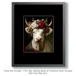 Cow with a Flower Crown Art
