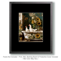 Chickens in an old Bathtub Art