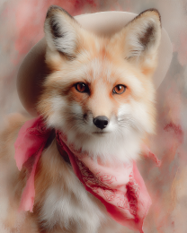 Young Red Fox as a Cowboy