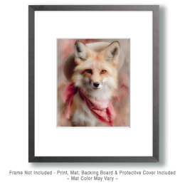 Young Red Fox as a Cowboy Art