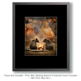 Black Bears Discussing Tomorrows Plans Art Print Art