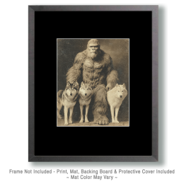 Bigfoot with His Wolf Pack Art