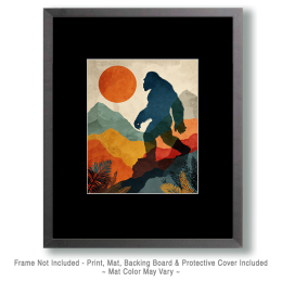 70's Retro Style Bigfoot Silhouette Art