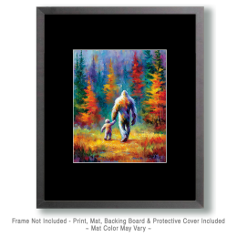 Bigfoot Mom and Child on a Nature Walk