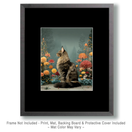 Maine Coon Cat Outdoor Still-Life Art