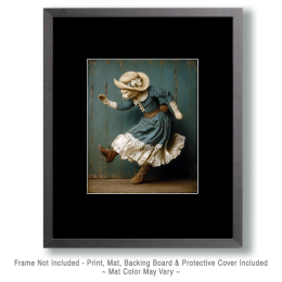 Country Girl Maine Coon Cat Doing the Two-Step Alone Art