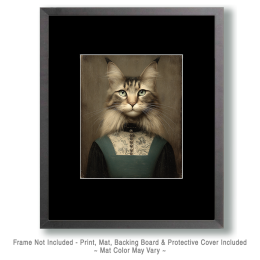 Matilda the Maine Coon Cat Portrait Art