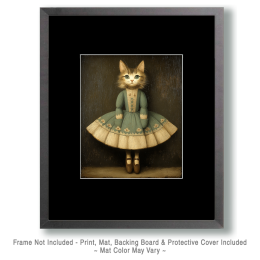 Molly the Maine Coon Cat Ready for Her Lessons Art