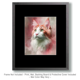 Pinky the Maine Coon Cat Art