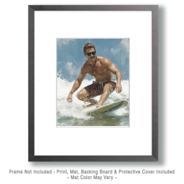 Surf & Surfing Wall Art - Finishing a Gnarly Ride Artwork