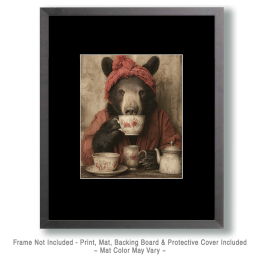 Bear Enjoying a Cup of Tea Art