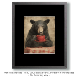 Bear Enjoying a Cup of Coffee Art