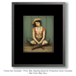 Tired of Waiting - Vintage Cowgirl Art