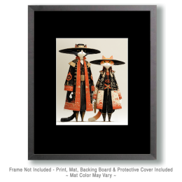 Two Teluride Cats in Asian Fashion Art