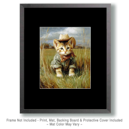 Young Cowgirl Kitty Art