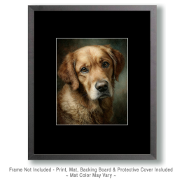 Golden Retriever Portrait Art