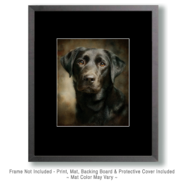 Black Labrador Portrait Art