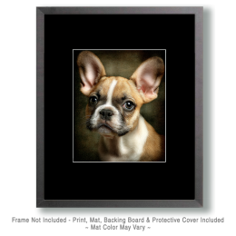Fawn French Bulldog Puppy Portrait Art