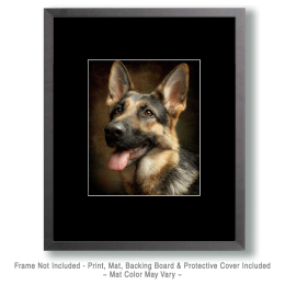 German Shepherd Portrait Art