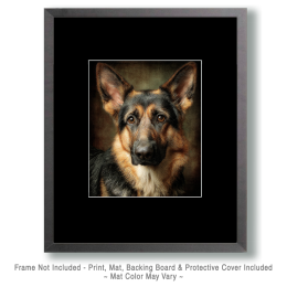 CLassic German Shepherd Portrait Art
