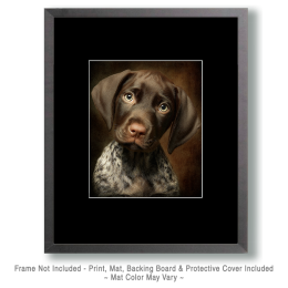 German Shorthaired Pointer Puppy Portrait Art