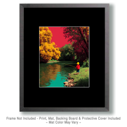 Fishing on a Bright Fall Day Art