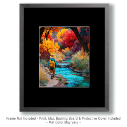 Hiking Downstream to a Favorite Fishing Hole Art