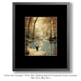 Young Fisherman Fishing the Lower Pool Art