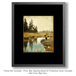 Fishing on a Gray Day Art