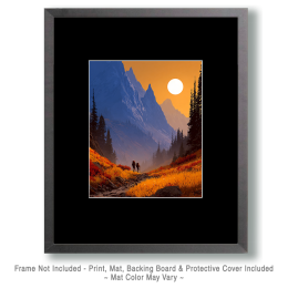 Couple on an Evening High Country Hike Art