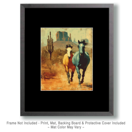 Southwest Running Horses Art