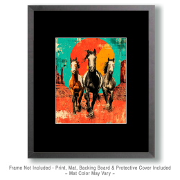 Pop-Art Running Horses Art