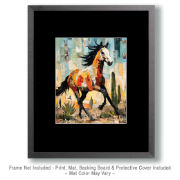 Mixed Media Wild Southwest Horse Art