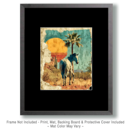 Southwest Stallion Sunset Art