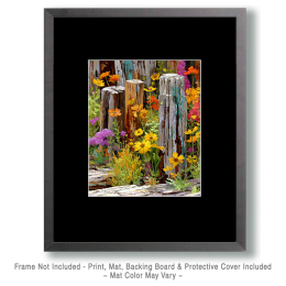 Wildflowers and Old Posts Art