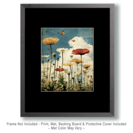 Vintage Minimalist Wildflowers Mid-Day Art