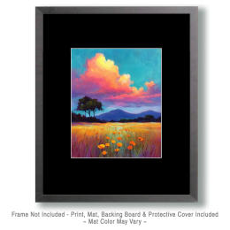 Brilliant Mountain Meadow Sunset Art