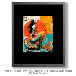 Mermaid in Mid-Summer - Pop Surrealism Lowbrow Art Print Art