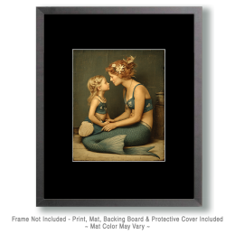 Mother & Daughter Mermaids Art