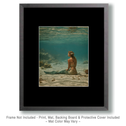 Mermaid Waiting on Beach Art