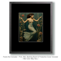 Vintage Mermaid Still-Life Art