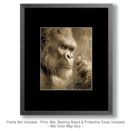 Bigfoot Inspects a Monarch Butterfly Art