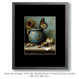 Old Country Monarch Butterfly Still-Life Art