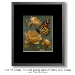Vintage Neuveau Monarch Butterfly Art