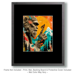 Monarch Butterfly Lands on Bigfoot's Finger Art