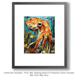 Mixed-Media Octopus Art