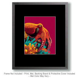 Bright Minimalist Octopus Art