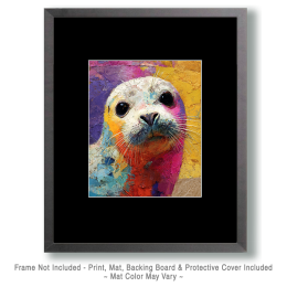 Stylized Seal Pup Art