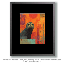 Abstract Seal Pup Art